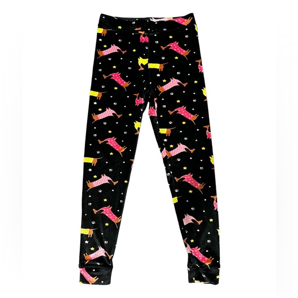 Puppy Print Velour Pajama Leggings - Picture 1 of 3